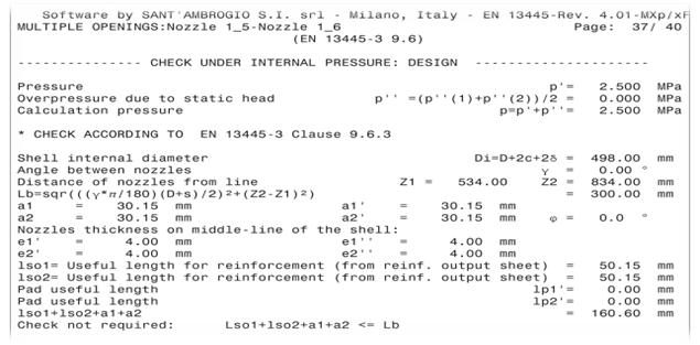 Pressure wessel strenght calculation